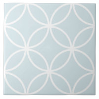 Padrão de folhas de círculo branco e azul macio