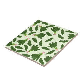 Padrão de Folhas de Espinafre Verde