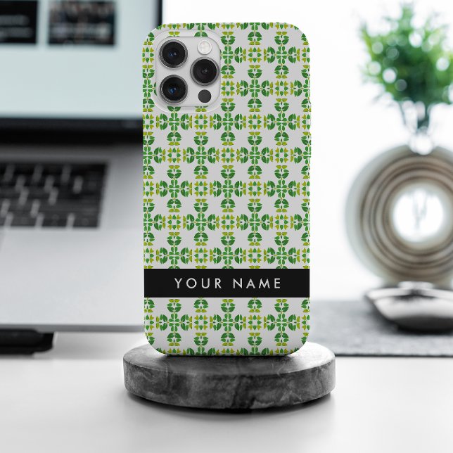 Padrão de Folhas, Folhas Verdes, Seu Nome (Criador carregado)