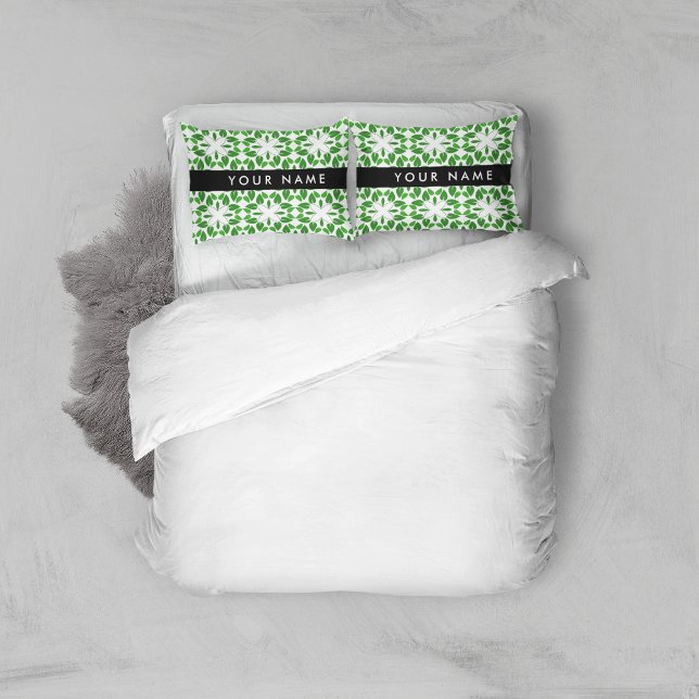 Padrão de Folhas, Folhas Verdes, Seu Nome (Criador carregado)