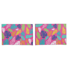 Padrão de Folhas Tropicais de Verão Brilhantes