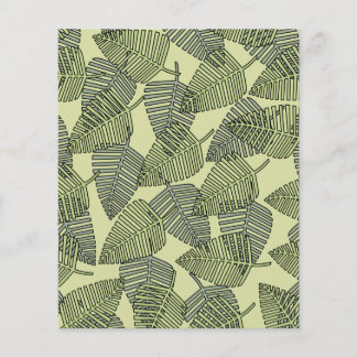 Padrão de Folhas Tropicais Verdes.