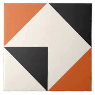 Padrão de Forma Geométrica Moderna Laranja