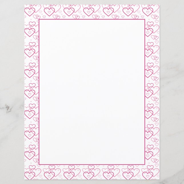 Padrão de Formas de Coração Rosa (Frente)