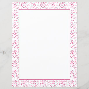 Padrão de Formas de Coração Rosa