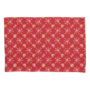 Padrão de Formas Geométricas Modernas em Vermelho