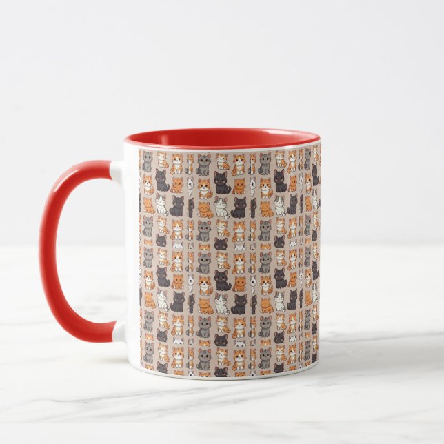 Padrão de foto de gatos, Caneca (Esquerda)