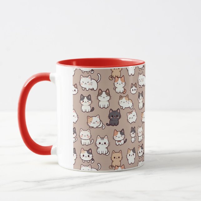 Padrão de foto de gatos, Caneca (Esquerda)