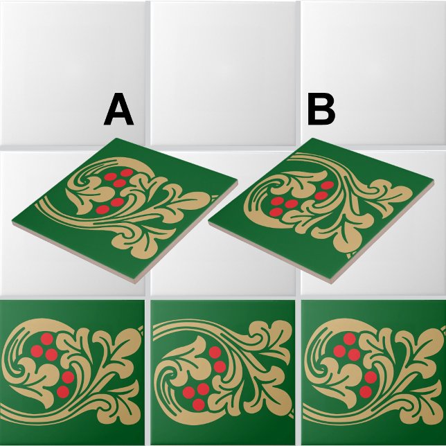 Padrão de Friso da Videira em Estilo Medieval B (Frieze example shown combines both "Medieval Style Grapevine Frieze Pattern" A and B)