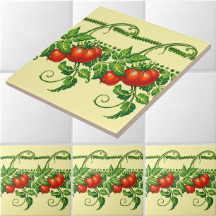 Padrão de Friso de Tomates de Jardim Art Nouveau R
