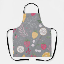 "Padrão de Fruta de Cinza Apron
