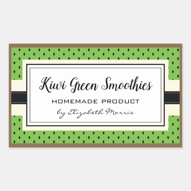 Padrão de fruta de Kiwi, etiqueta verde de suaviza (Frente)
