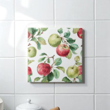 Padrão de Fruta de Maçã Verde Vermelha Russo de Aq