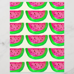 Padrão de fruta de melancia rosa suculenta em limã