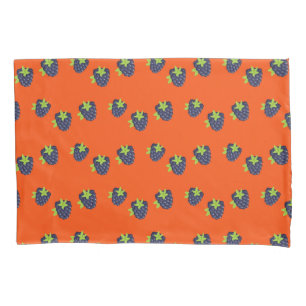 Padrão de fruta de mirtilo em laranja