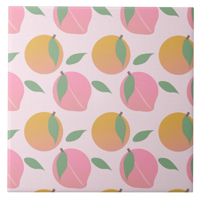 Padrão de Fruta Laranja Pêssego Rosa (Frente)