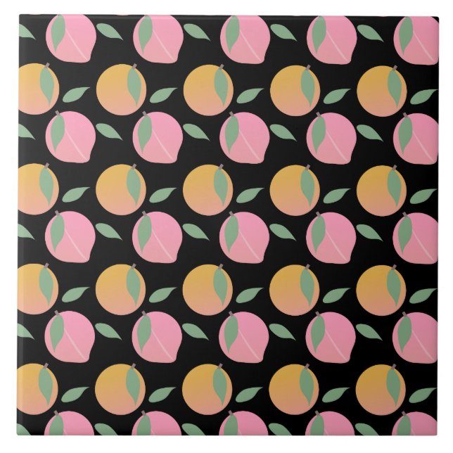 Padrão de Fruta Laranja Pêssego Rosa (Frente)