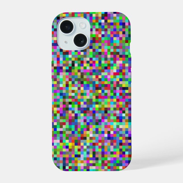 Padrão de Fundo de Quadrados de Pixel Coloridos (Verso)
