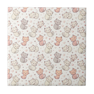 Padrão de Gatinho Chibi Fofo - Design de Gatinho K