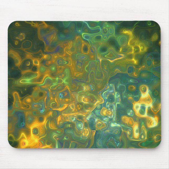 Padrão de Gemstone Amarelo Verde do Mousepad (Frente)