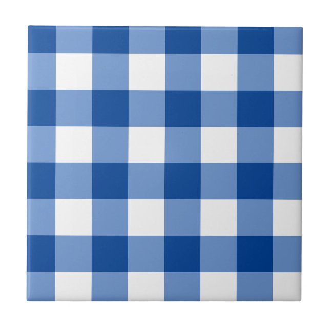 Padrão de gingham azul (Frente)