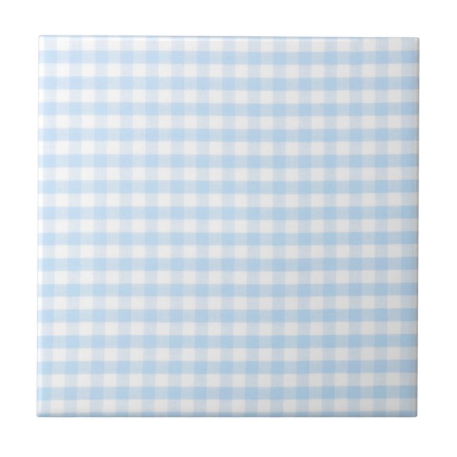 Padrão de gingham azul claro (Frente)