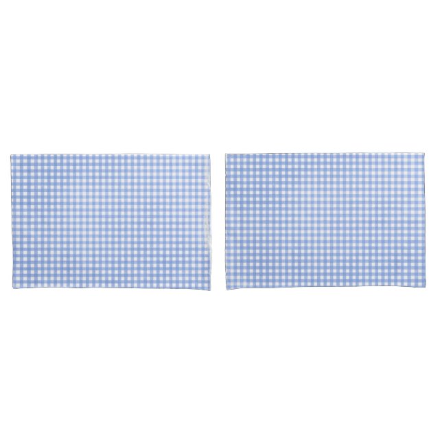 Padrão de Gingham Azul e Branco (Frente - conjunto)