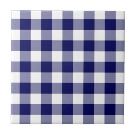 Padrão de Gingham Branco e marinho