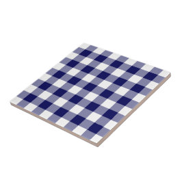 Padrão de Gingham Branco e marinho