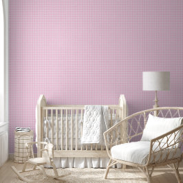 Padrão de Gingham Branco e Rosa Elegante