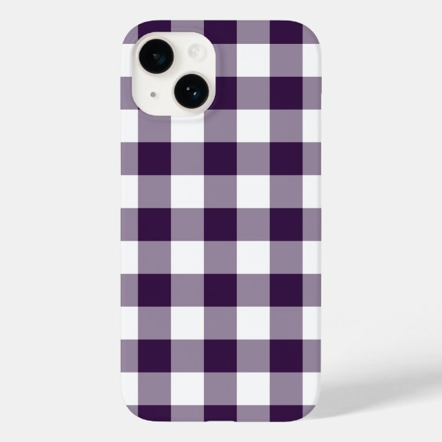 Padrão de Gingham Púrpura e Branca (Verso)