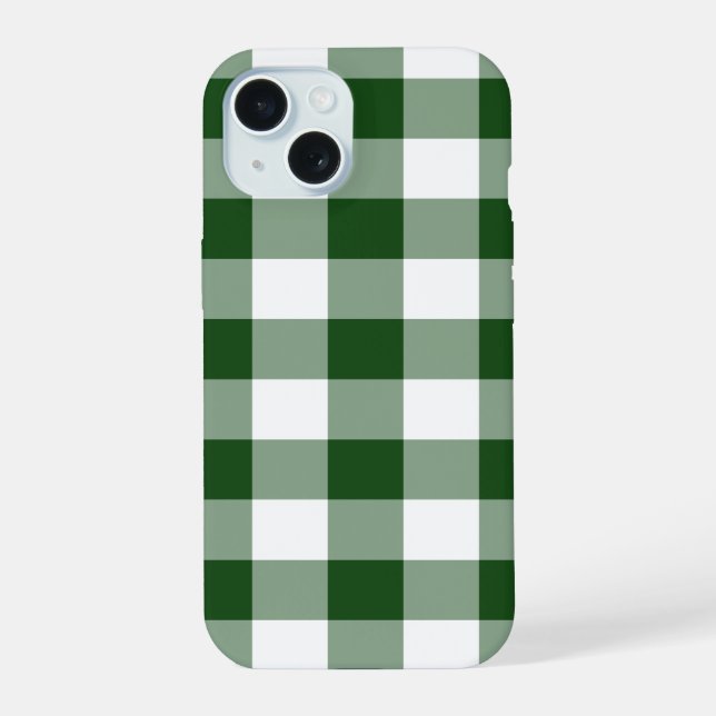 Padrão de Gingham Verde e Branco (Verso)