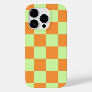 Padrão de Gingham Verificado em Laranja Verde