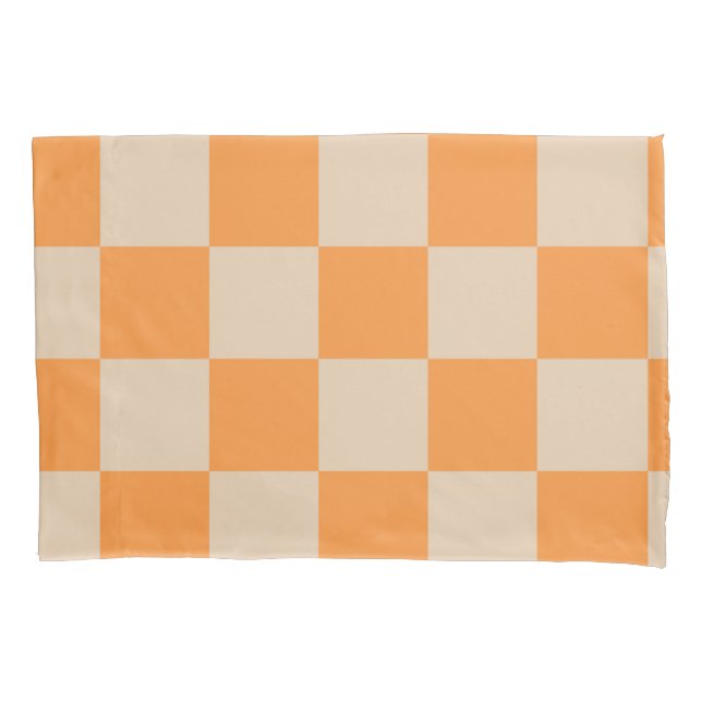 Padrão de Gingham Verificado por Laranja (Frente)