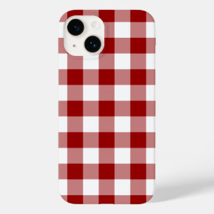 Padrão de Gingham Vermelho e Branco