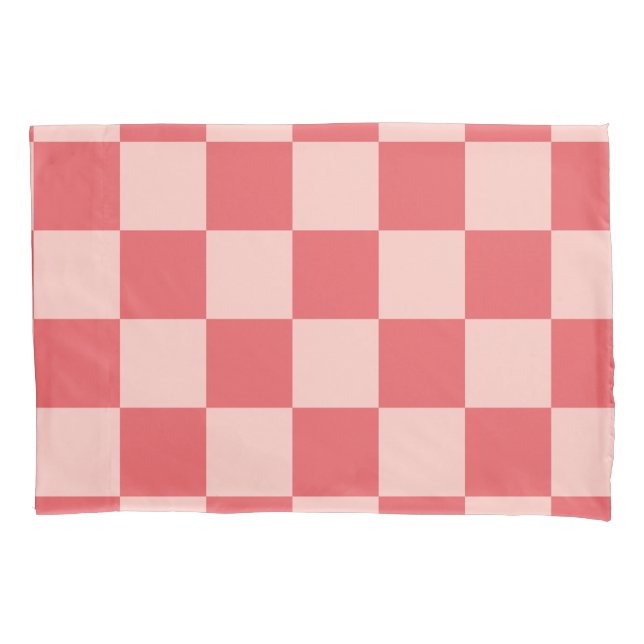 Padrão de Gingham Vermelhos Rosa Verificado (Frente)