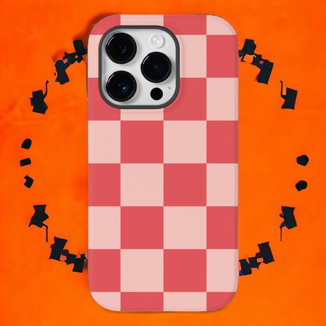 Padrão de Gingham Vermelhos Rosa Verificado (Zazzle Pink Red Checkered Gingham Pattern Case-Mate Iphone Case)