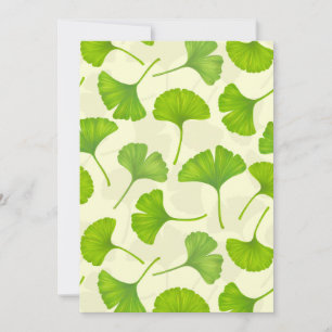 Padrão de ginkgo em branco