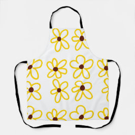 Padrão de girassol castanho-amarelo ventre floral 