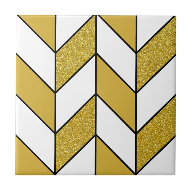 Padrão de Glitter Herringbone Chevron moderno Dour (Frente)