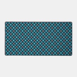 Padrão de Grade Geométrica Azul Turquesa e Azul Ma