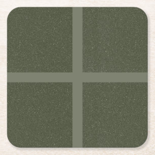 Padrão de Grade Verde Musgo - Porta-copos de Papel