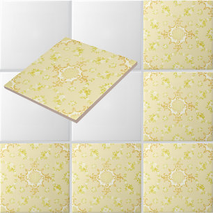 Padrão de Grinaldas Florais Com Centros de Rosa