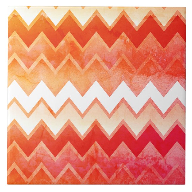 Padrão de Gritty Orange Chevron  (Frente)