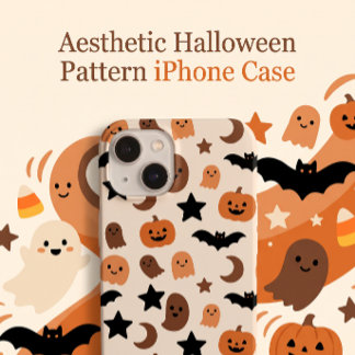 Padrão de Halloween com Fantasmas e Abóboras Fofos