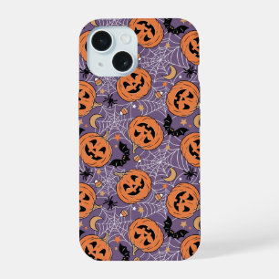 Padrão de Halloween do Jack-O-Lanterna Roxo