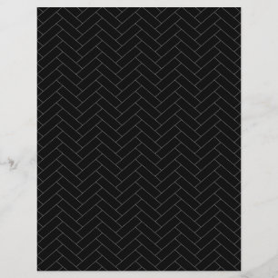 Padrão de Herringbone de Cinza Negra Clássica