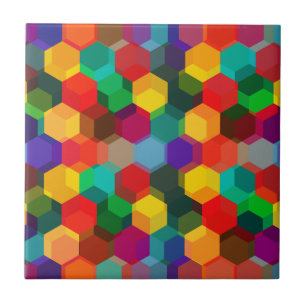 Padrão de Hexágono Colorido Geométrico