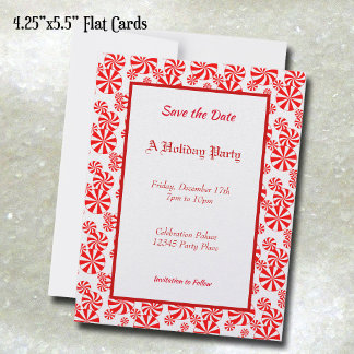Padrão de Hortelã Editável 4.25x5.5 Save the Date