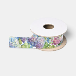 Padrão de Hydrangea Azul-Rosa Elegante